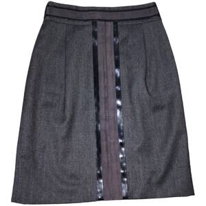 Tory Burch Charcoal Gray Pencil Skirt Size 2 EUC